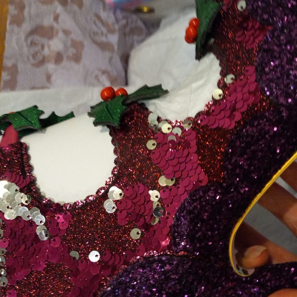 New PURPLE GLITTER, SEQUINS HEELS, HOLLY JOLLY, IRREGULAR CHOICE, size 10/11, 42 - Picture 9 of 9